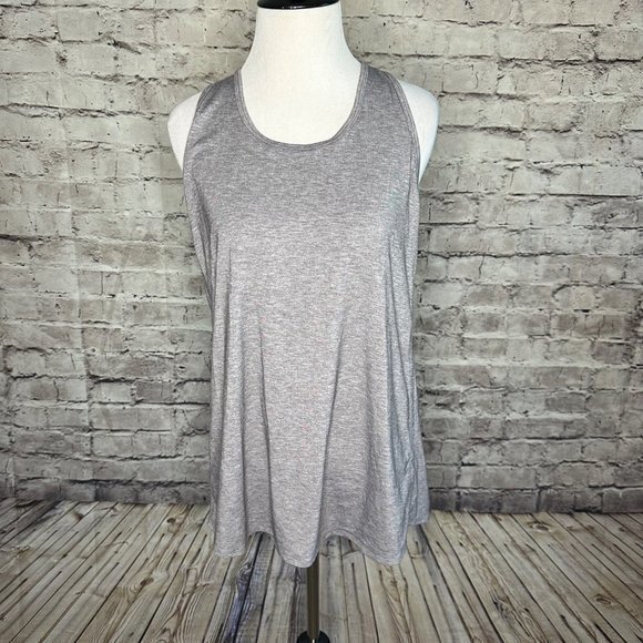 Athleta Tops - Athleta Essence Vital Gray Tie Back Athletic Workout Tank‎ Size Medium